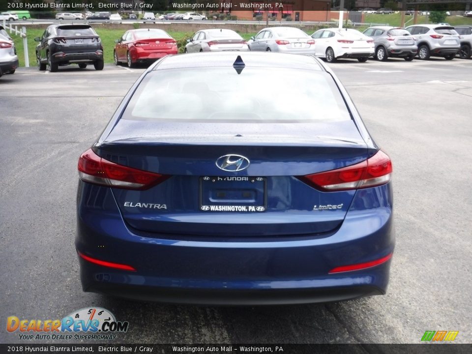 2018 Hyundai Elantra Limited Electric Blue / Gray Photo #8