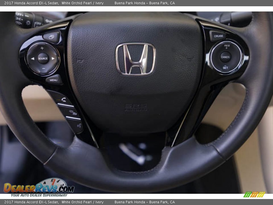 2017 Honda Accord EX-L Sedan White Orchid Pearl / Ivory Photo #13