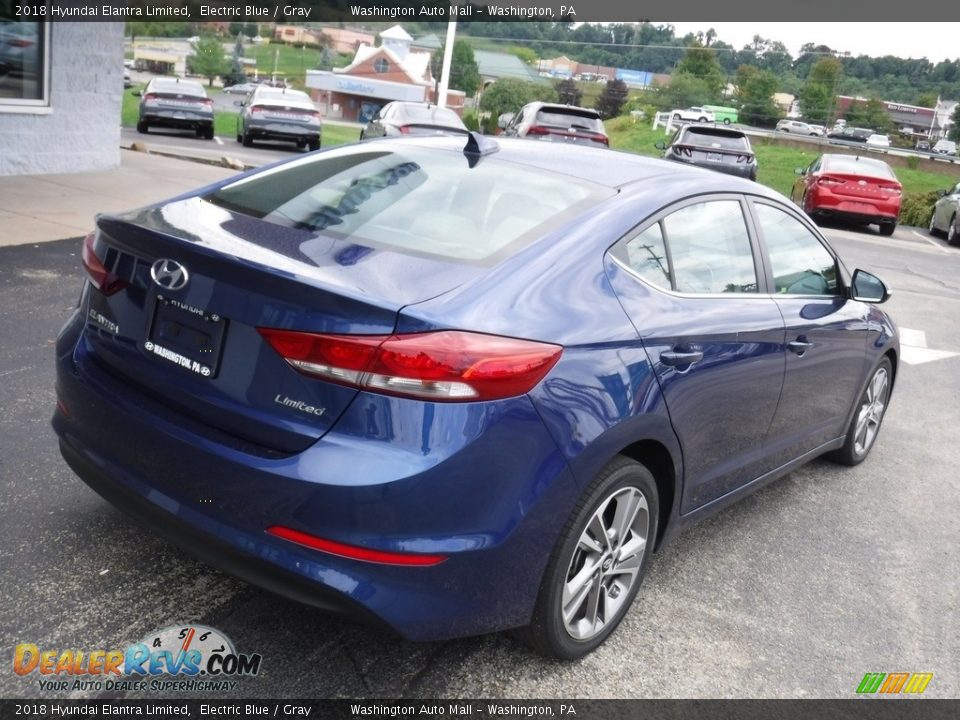 2018 Hyundai Elantra Limited Electric Blue / Gray Photo #9