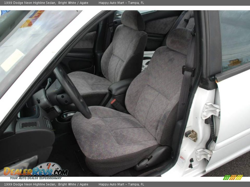1999 Dodge Neon Highline Sedan Bright White / Agate Photo #11
