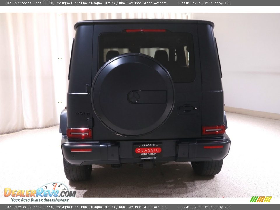 2021 Mercedes-Benz G 550 designo Night Black Magno (Matte) / Black w/Lime Green Accents Photo #31