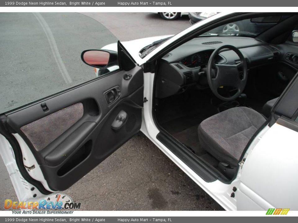 1999 Dodge Neon Highline Sedan Bright White / Agate Photo #12