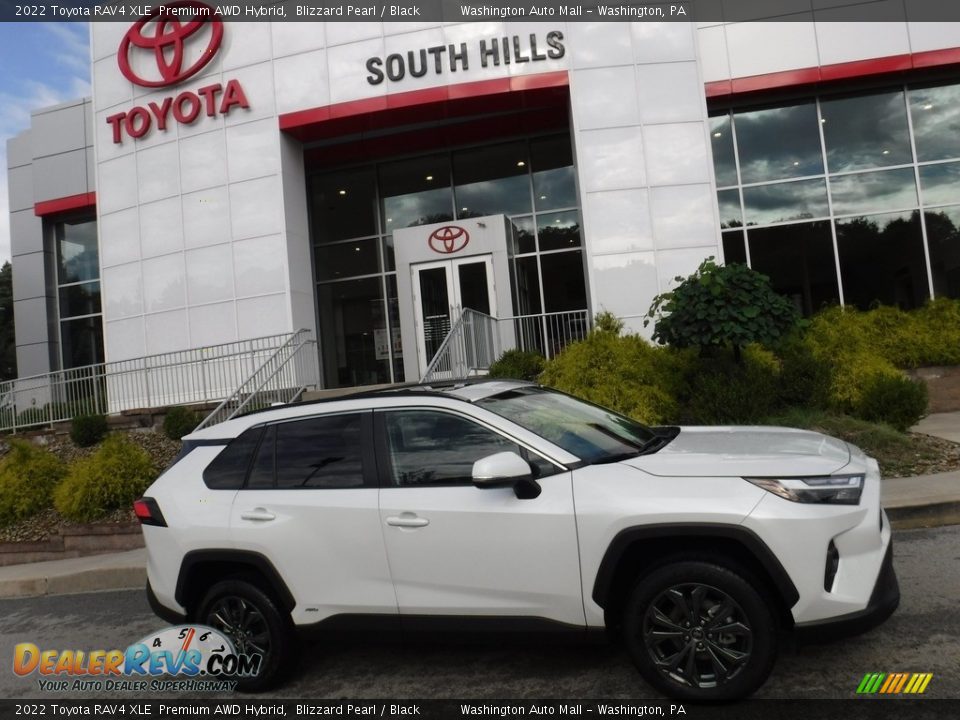 2022 Toyota RAV4 XLE  Premium AWD Hybrid Blizzard Pearl / Black Photo #2