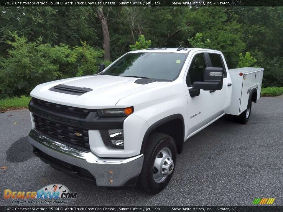 2022 Chevrolet Silverado 3500HD Work Truck Crew Cab Chassis Summit White / Jet Black Photo #2