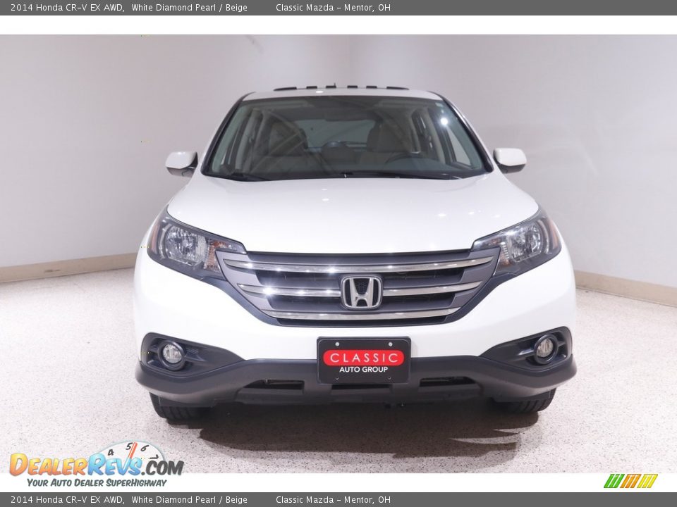 2014 Honda CR-V EX AWD White Diamond Pearl / Beige Photo #2