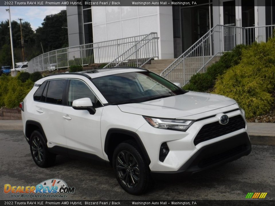 2022 Toyota RAV4 XLE  Premium AWD Hybrid Blizzard Pearl / Black Photo #13