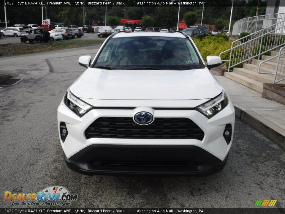 2022 Toyota RAV4 XLE  Premium AWD Hybrid Blizzard Pearl / Black Photo #14