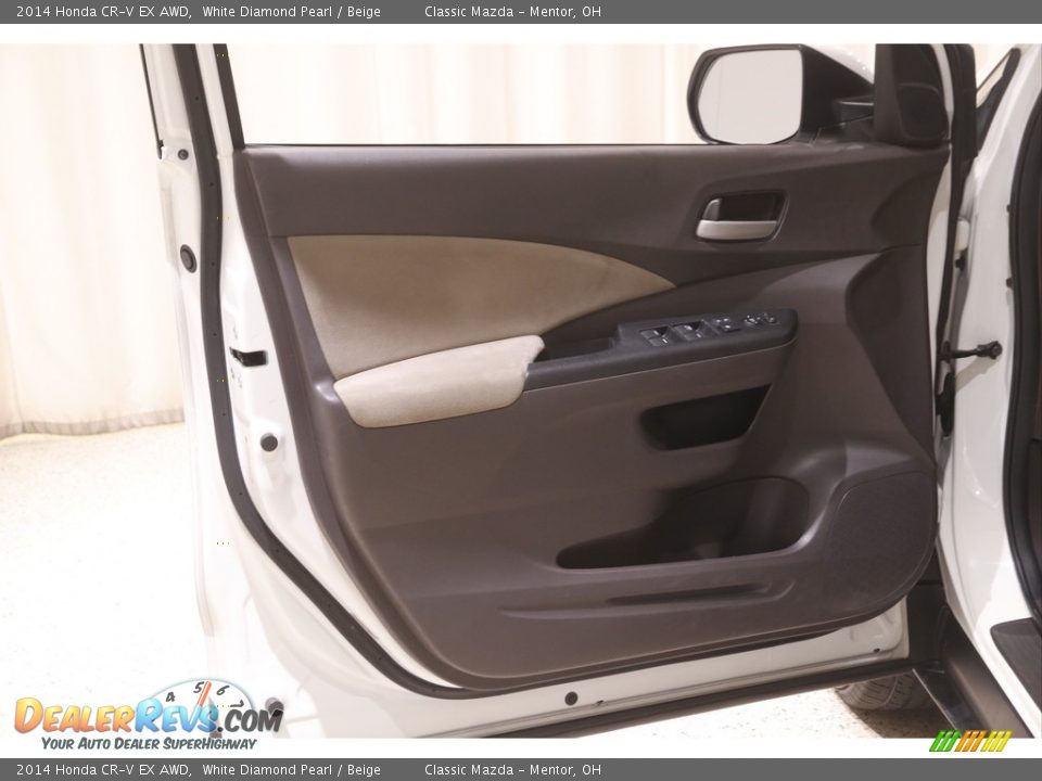 2014 Honda CR-V EX AWD White Diamond Pearl / Beige Photo #4