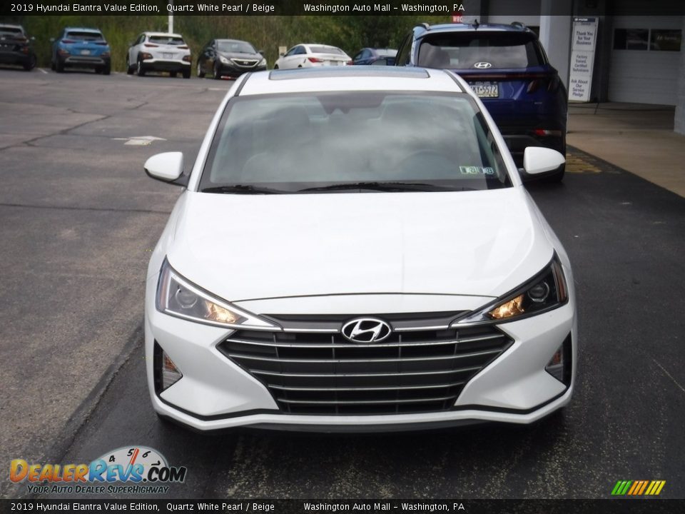 2019 Hyundai Elantra Value Edition Quartz White Pearl / Beige Photo #5