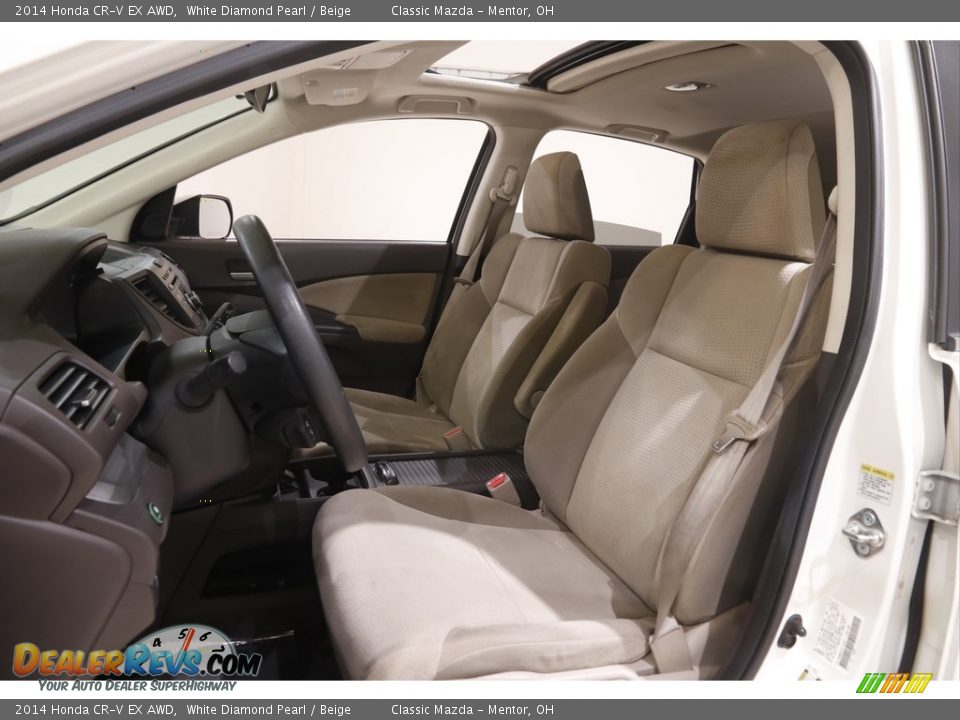 2014 Honda CR-V EX AWD White Diamond Pearl / Beige Photo #5