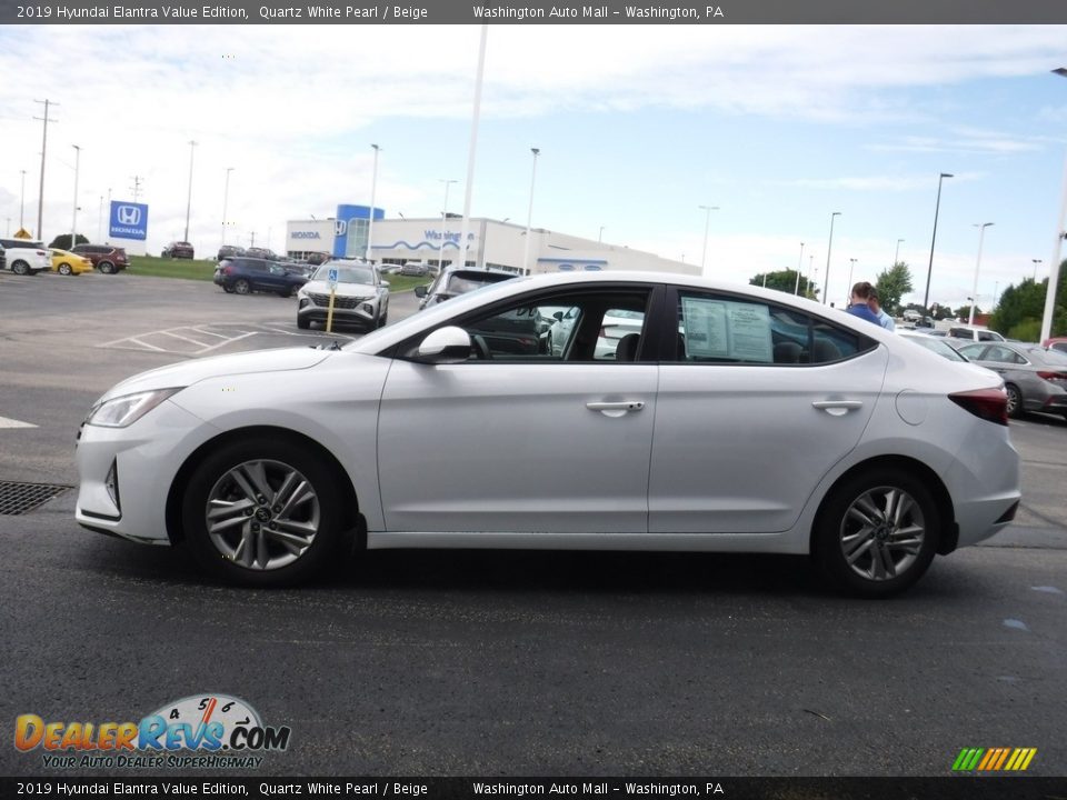 2019 Hyundai Elantra Value Edition Quartz White Pearl / Beige Photo #6