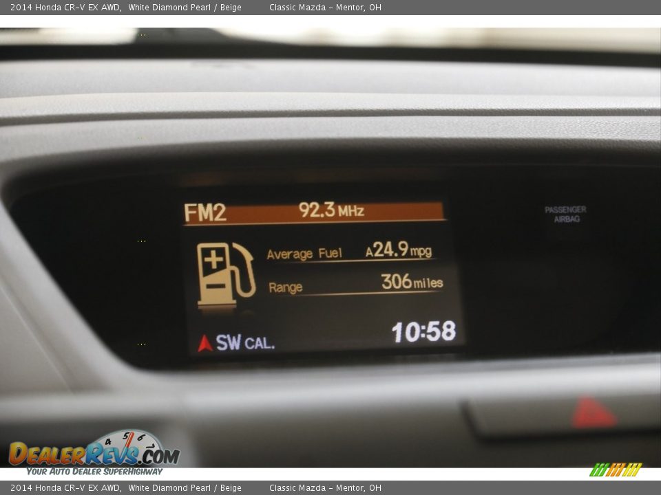 2014 Honda CR-V EX AWD White Diamond Pearl / Beige Photo #11