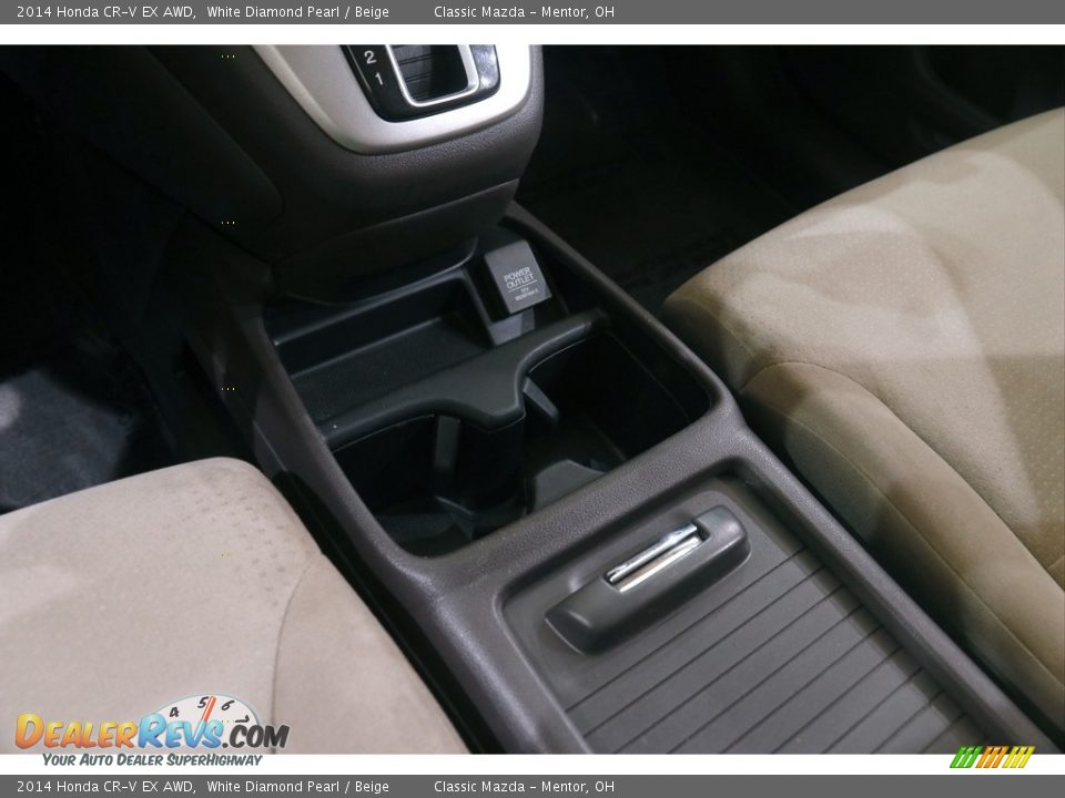2014 Honda CR-V EX AWD White Diamond Pearl / Beige Photo #14