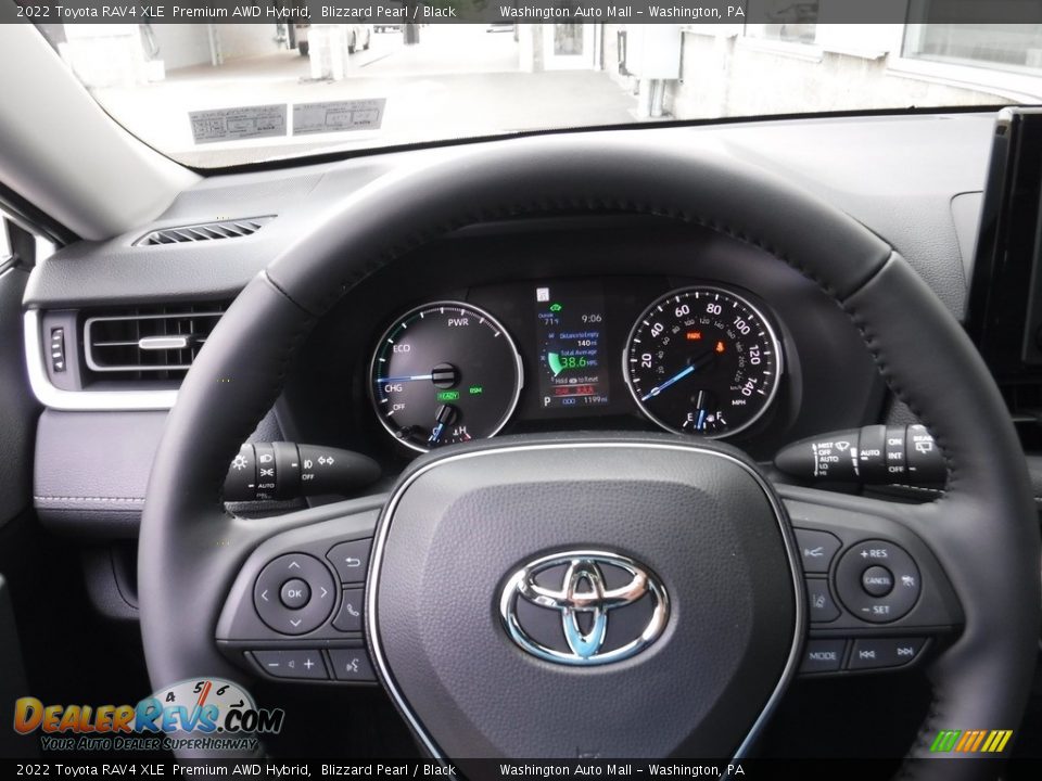 2022 Toyota RAV4 XLE  Premium AWD Hybrid Blizzard Pearl / Black Photo #30