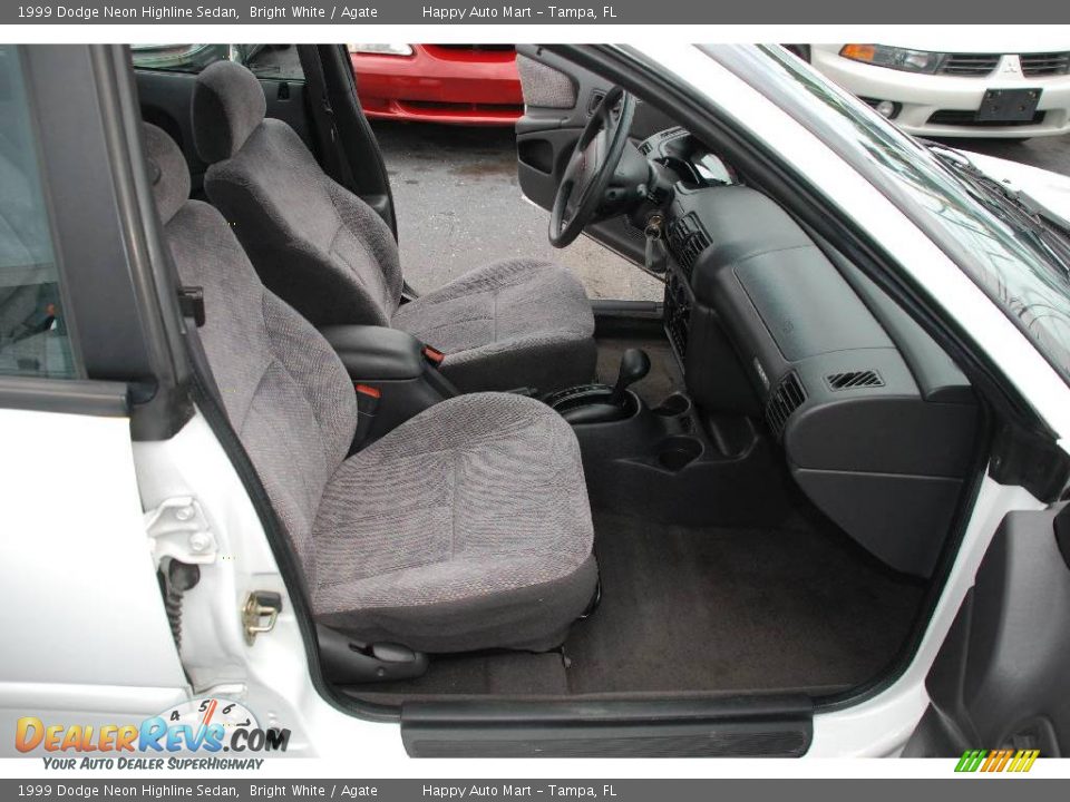 1999 Dodge Neon Highline Sedan Bright White / Agate Photo #15