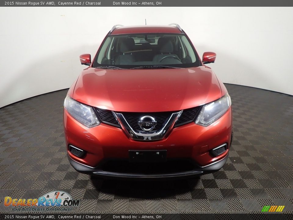 2015 Nissan Rogue SV AWD Cayenne Red / Charcoal Photo #5