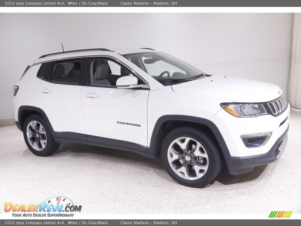 2020 Jeep Compass Limted 4x4 White / Ski Gray/Black Photo #1