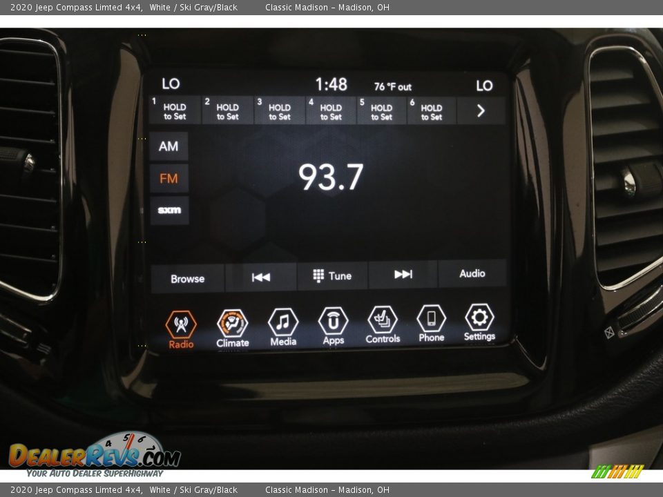 2020 Jeep Compass Limted 4x4 White / Ski Gray/Black Photo #10