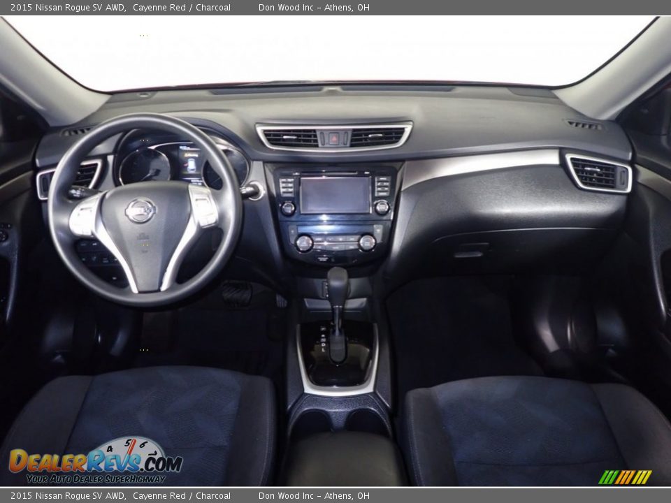 2015 Nissan Rogue SV AWD Cayenne Red / Charcoal Photo #22