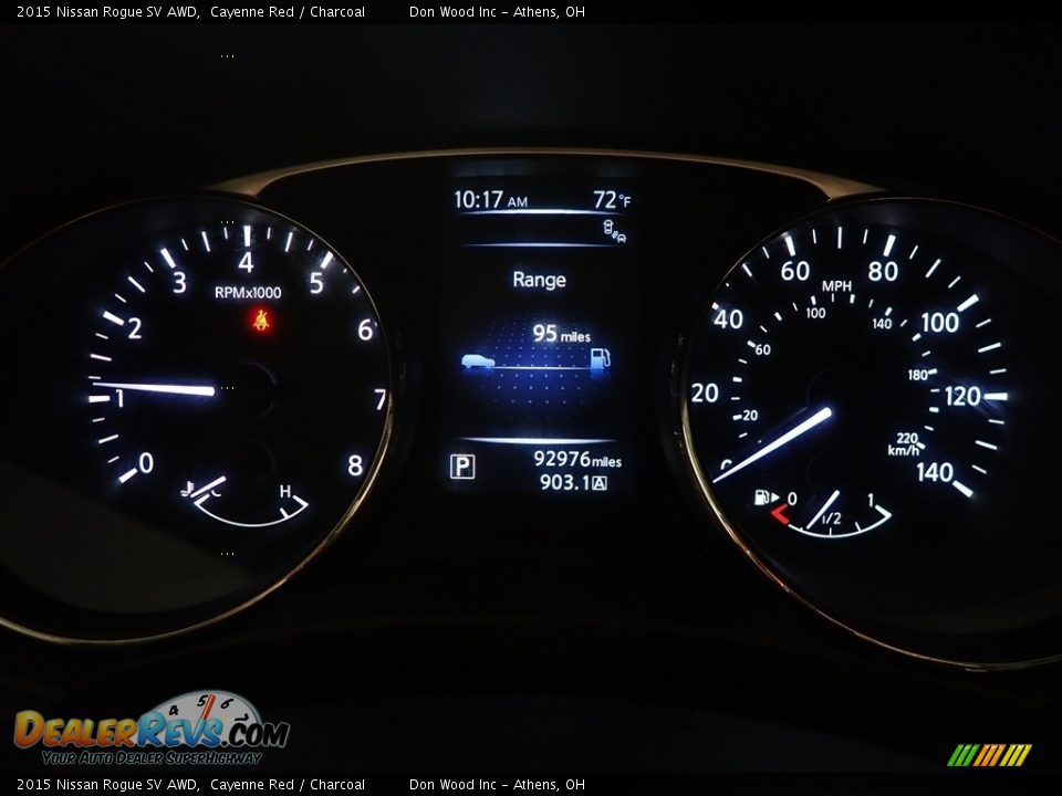 2015 Nissan Rogue SV AWD Cayenne Red / Charcoal Photo #26