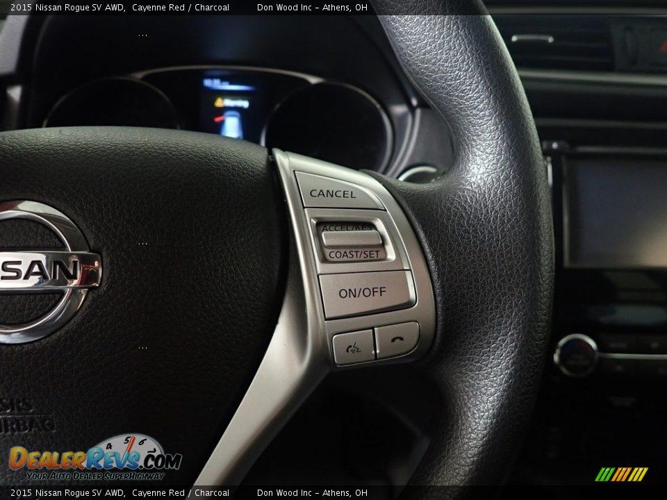 2015 Nissan Rogue SV AWD Cayenne Red / Charcoal Photo #28