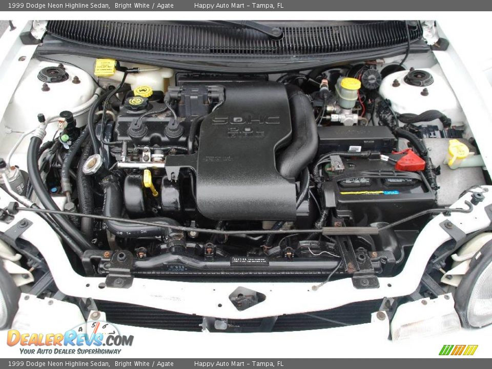 1999 Dodge Neon Highline Sedan Bright White / Agate Photo #17