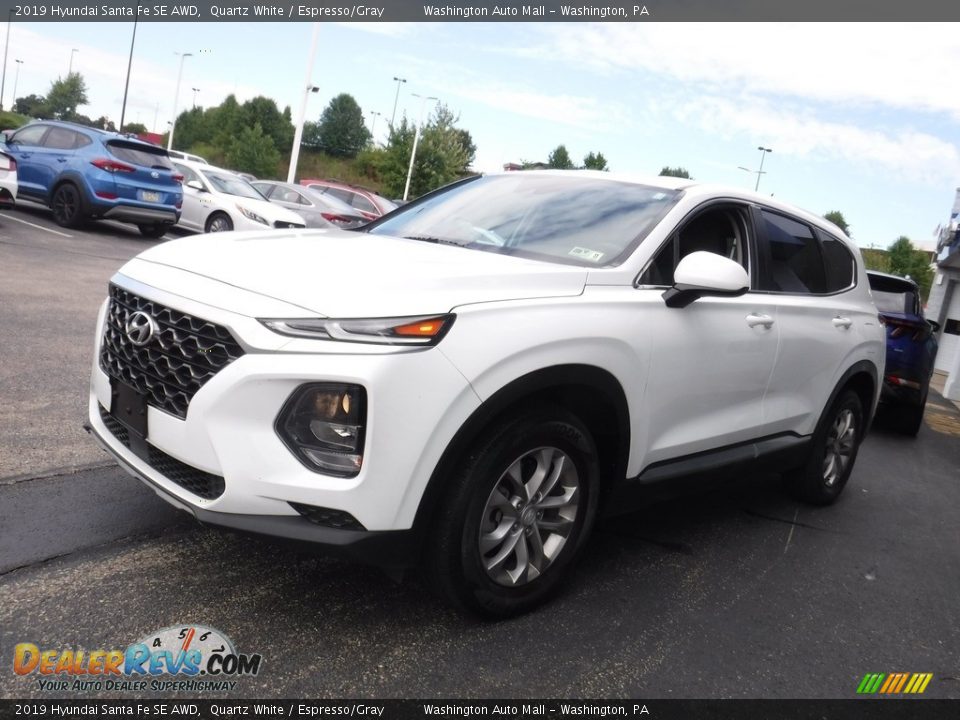 2019 Hyundai Santa Fe SE AWD Quartz White / Espresso/Gray Photo #5