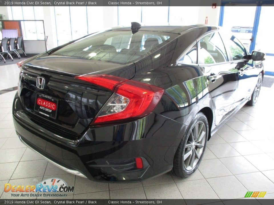 2019 Honda Civic EX Sedan Crystal Black Pearl / Black Photo #7