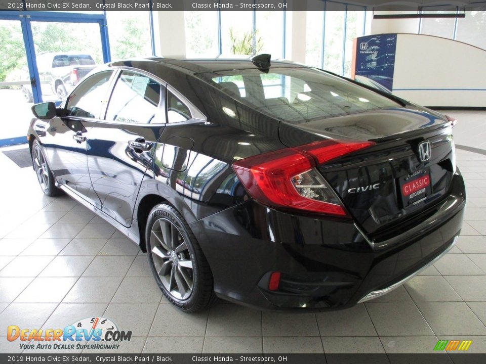 2019 Honda Civic EX Sedan Crystal Black Pearl / Black Photo #9