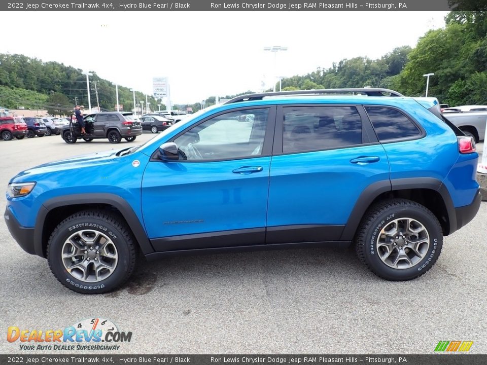 2022 Jeep Cherokee Trailhawk 4x4 Hydro Blue Pearl / Black Photo #2