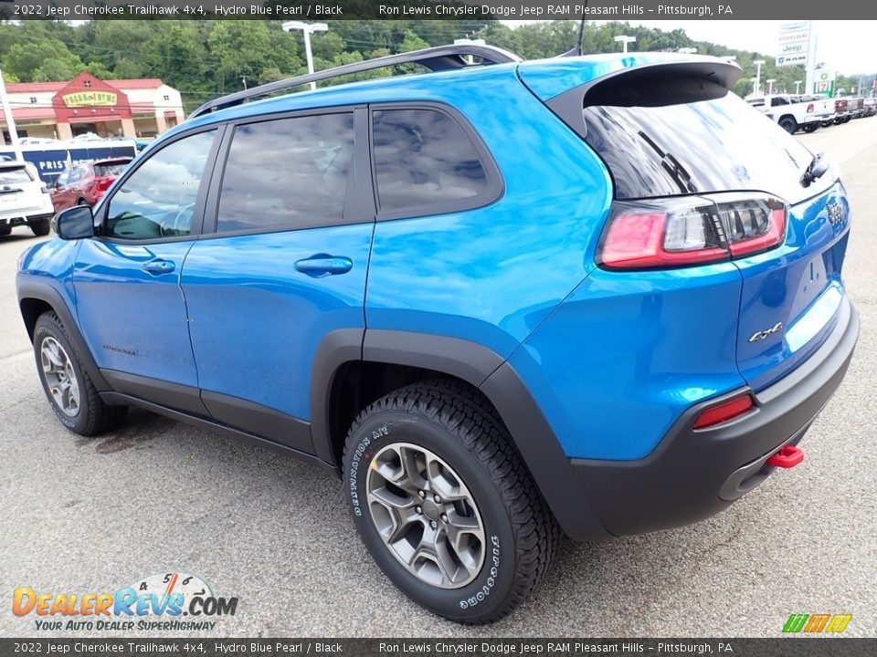 2022 Jeep Cherokee Trailhawk 4x4 Hydro Blue Pearl / Black Photo #3