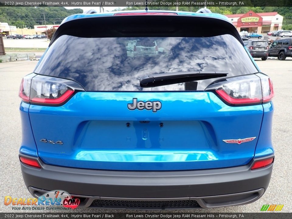 2022 Jeep Cherokee Trailhawk 4x4 Hydro Blue Pearl / Black Photo #4