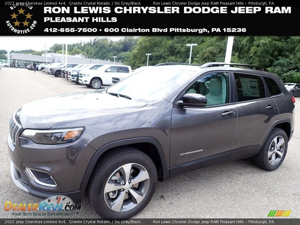 2022 Jeep Cherokee Limited 4x4 Granite Crystal Metallic / Ski Gray/Black Photo #1