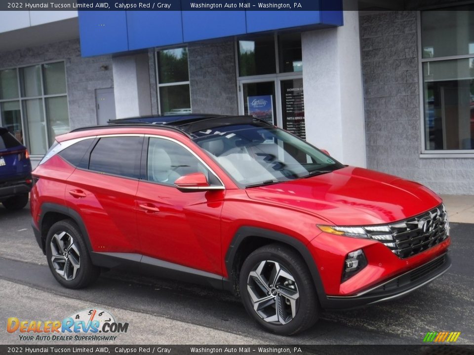 2022 Hyundai Tucson Limited AWD Calypso Red / Gray Photo #1