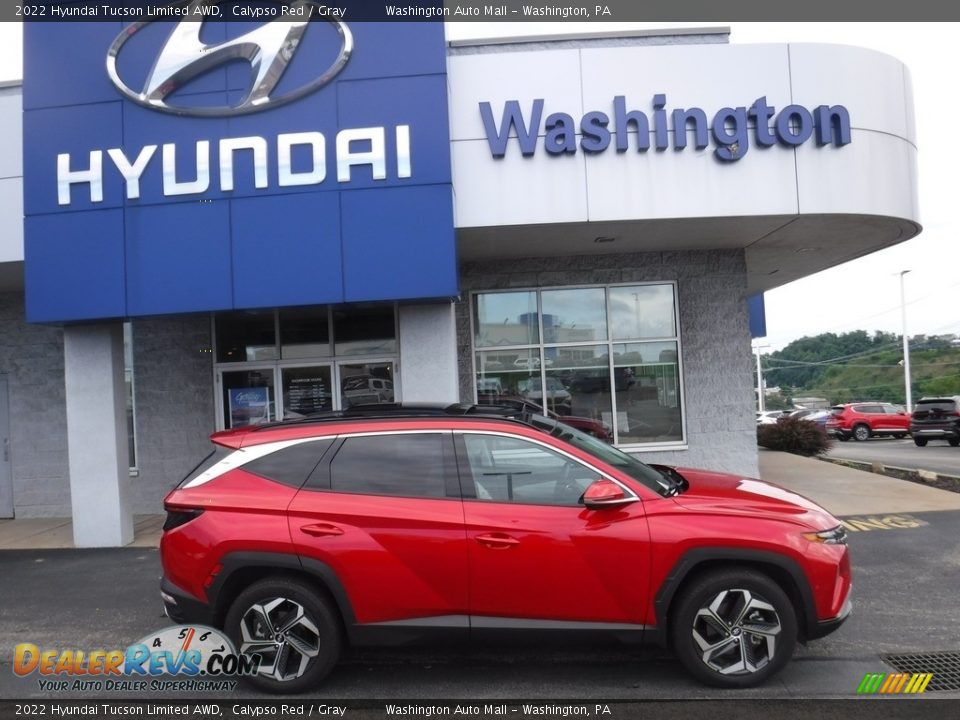 2022 Hyundai Tucson Limited AWD Calypso Red / Gray Photo #2