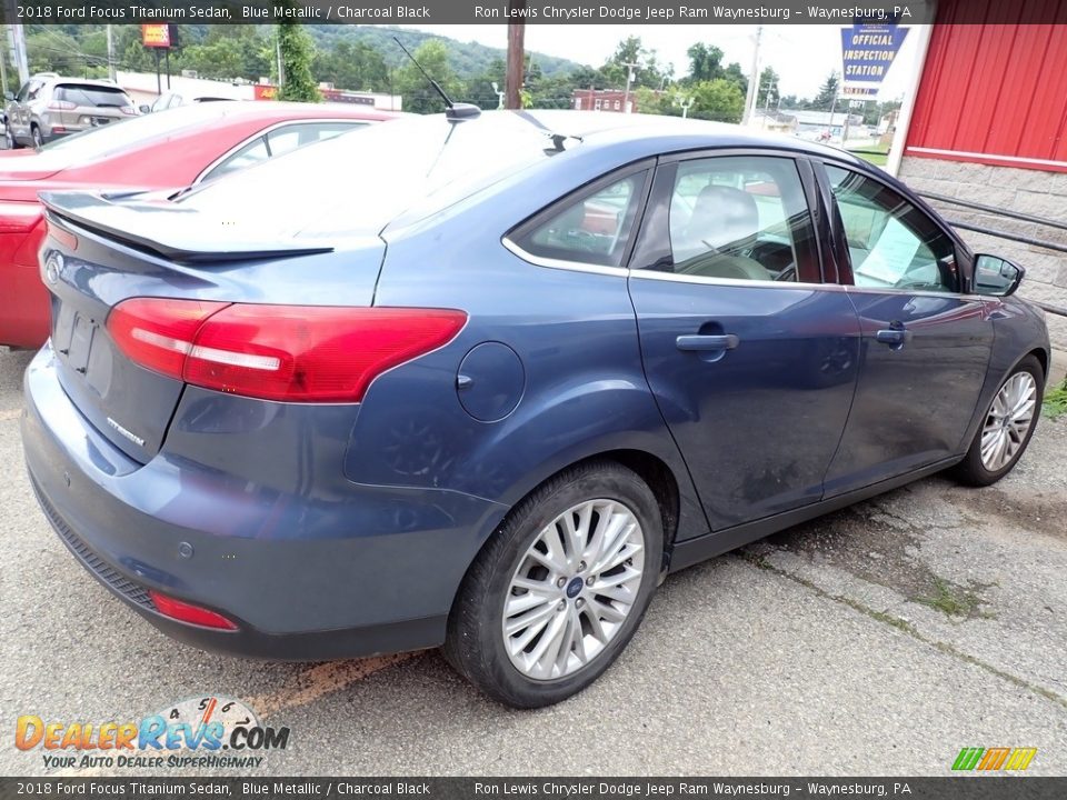 Blue Metallic 2018 Ford Focus Titanium Sedan Photo #3