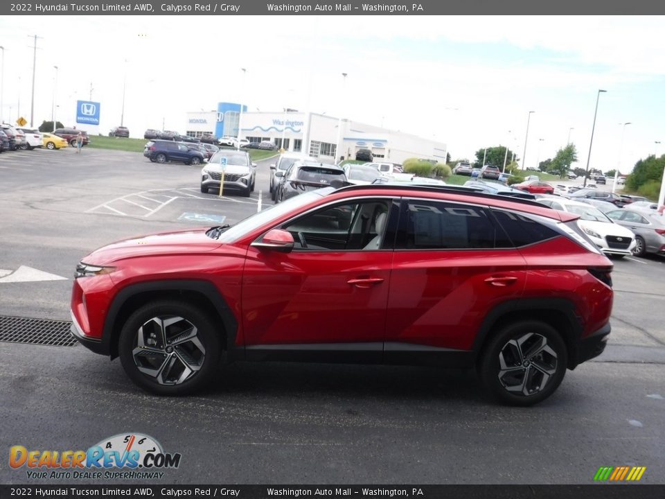 2022 Hyundai Tucson Limited AWD Calypso Red / Gray Photo #6