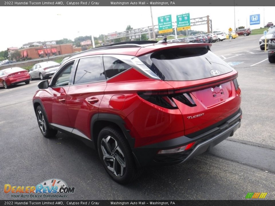 2022 Hyundai Tucson Limited AWD Calypso Red / Gray Photo #7
