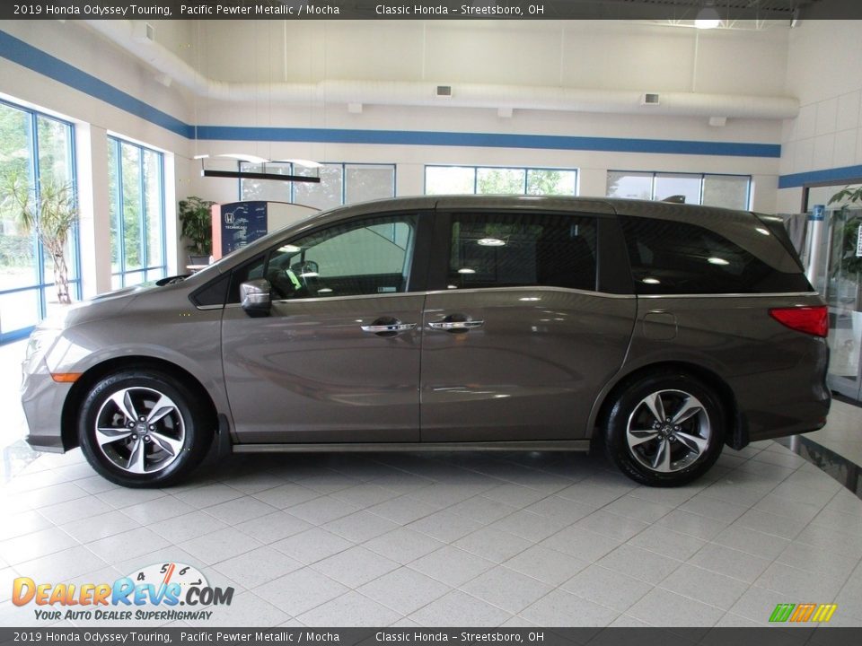 2019 Honda Odyssey Touring Pacific Pewter Metallic / Mocha Photo #10