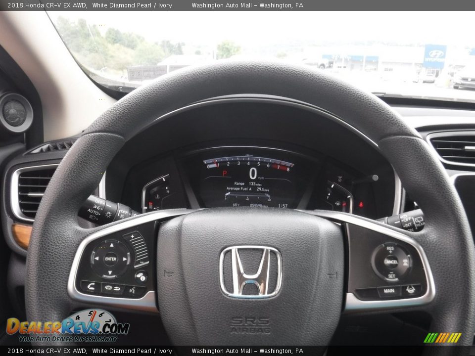 2018 Honda CR-V EX AWD White Diamond Pearl / Ivory Photo #24