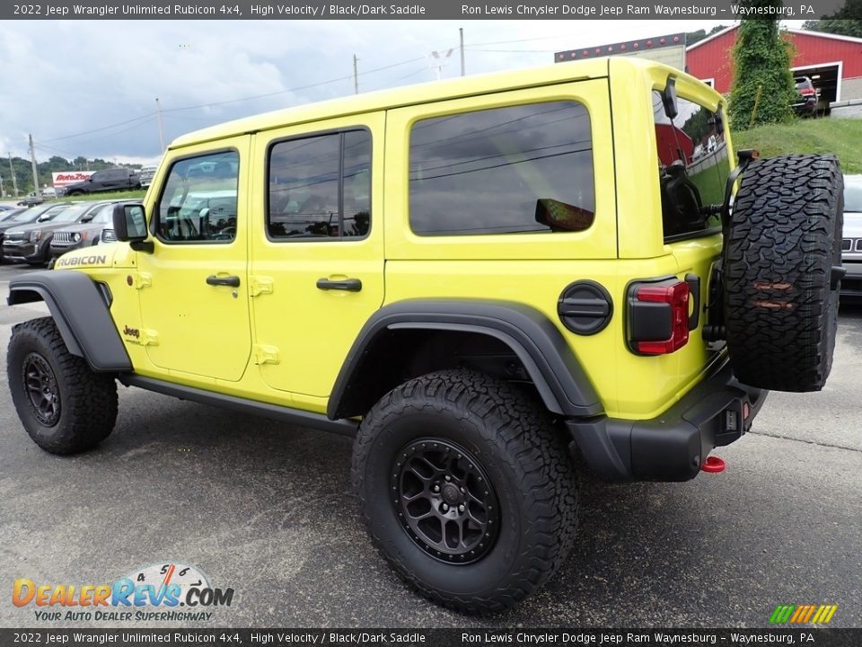 2022 Jeep Wrangler Unlimited Rubicon 4x4 High Velocity / Black/Dark Saddle Photo #3