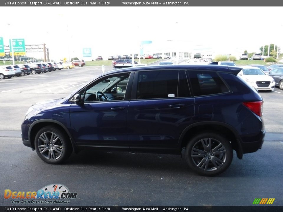 2019 Honda Passport EX-L AWD Obsidian Blue Pearl / Black Photo #6