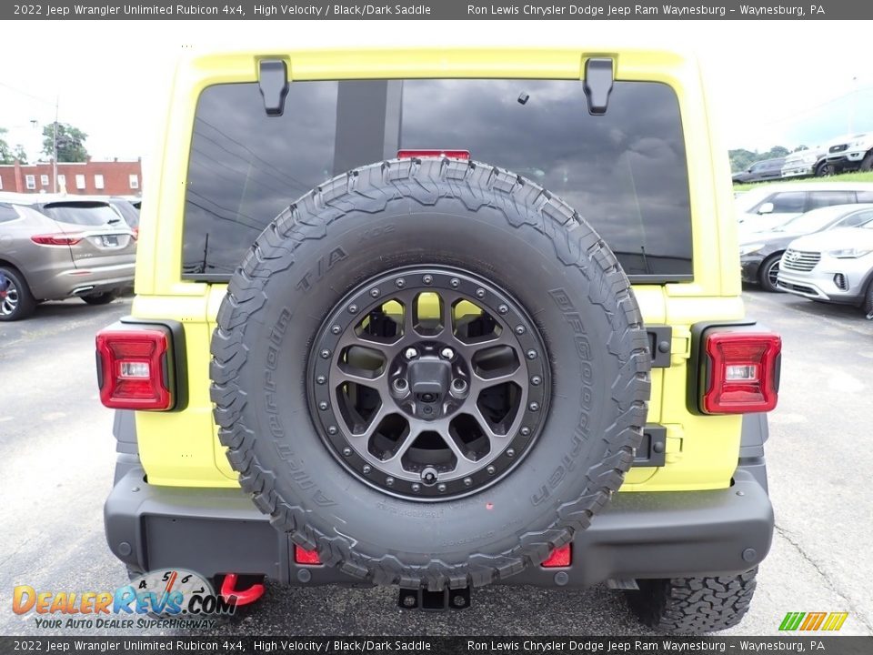 2022 Jeep Wrangler Unlimited Rubicon 4x4 High Velocity / Black/Dark Saddle Photo #4