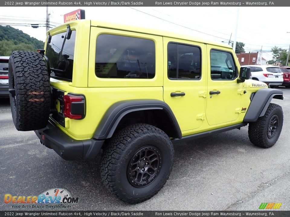 2022 Jeep Wrangler Unlimited Rubicon 4x4 High Velocity / Black/Dark Saddle Photo #6