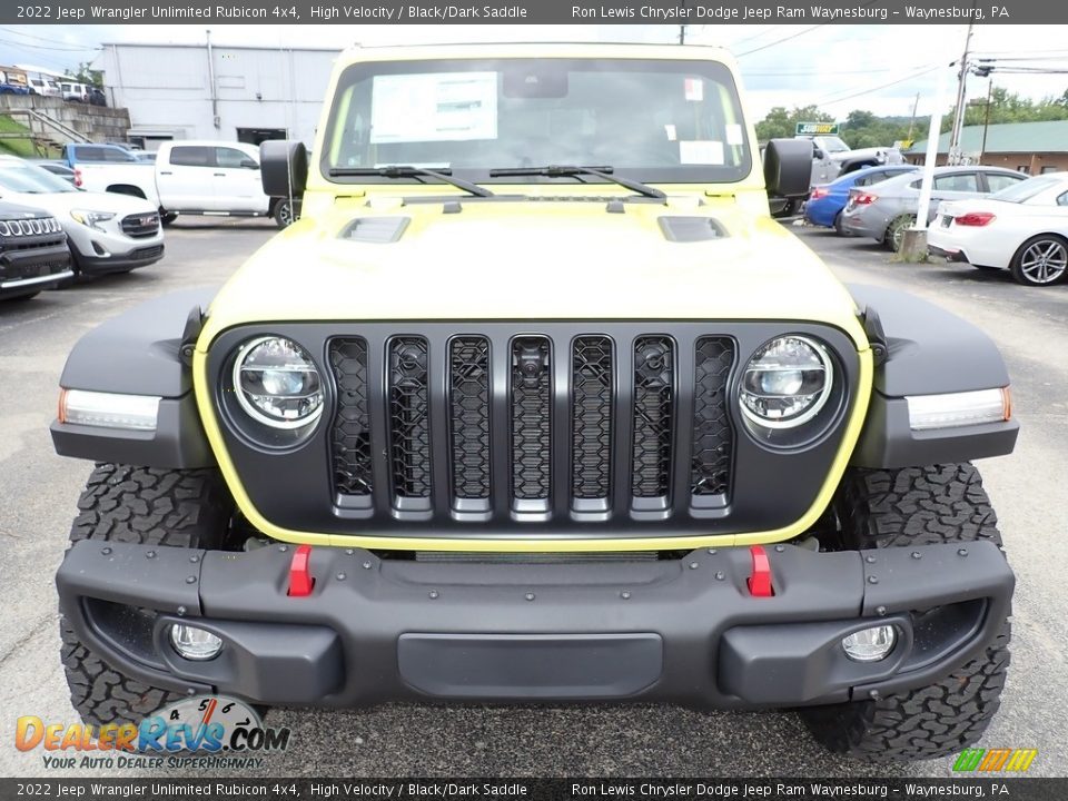 2022 Jeep Wrangler Unlimited Rubicon 4x4 High Velocity / Black/Dark Saddle Photo #9