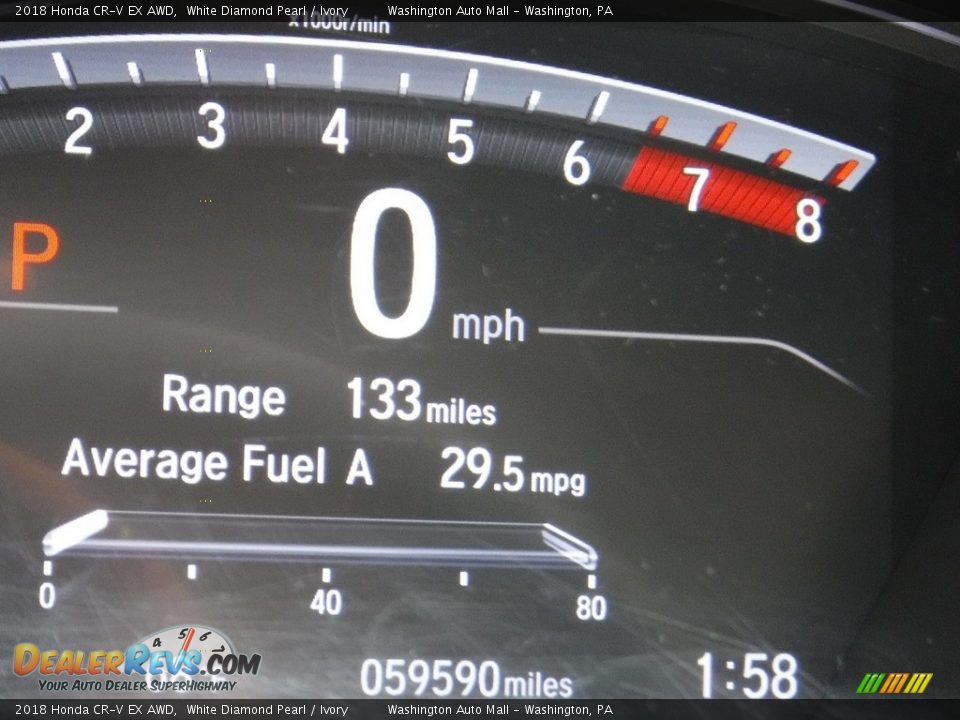 2018 Honda CR-V EX AWD White Diamond Pearl / Ivory Photo #33