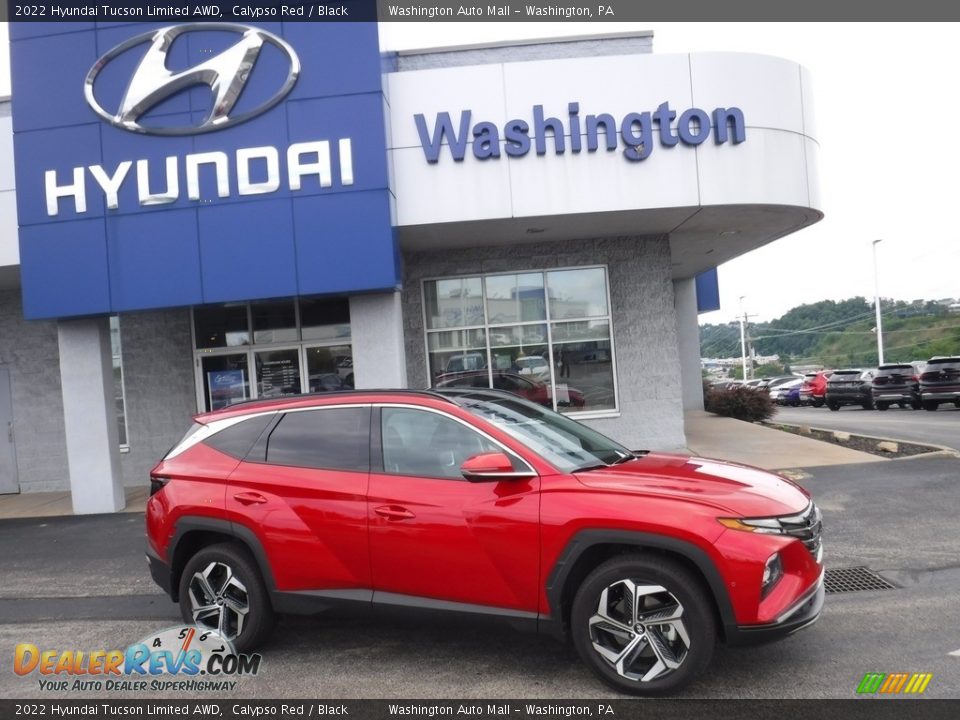 2022 Hyundai Tucson Limited AWD Calypso Red / Black Photo #2