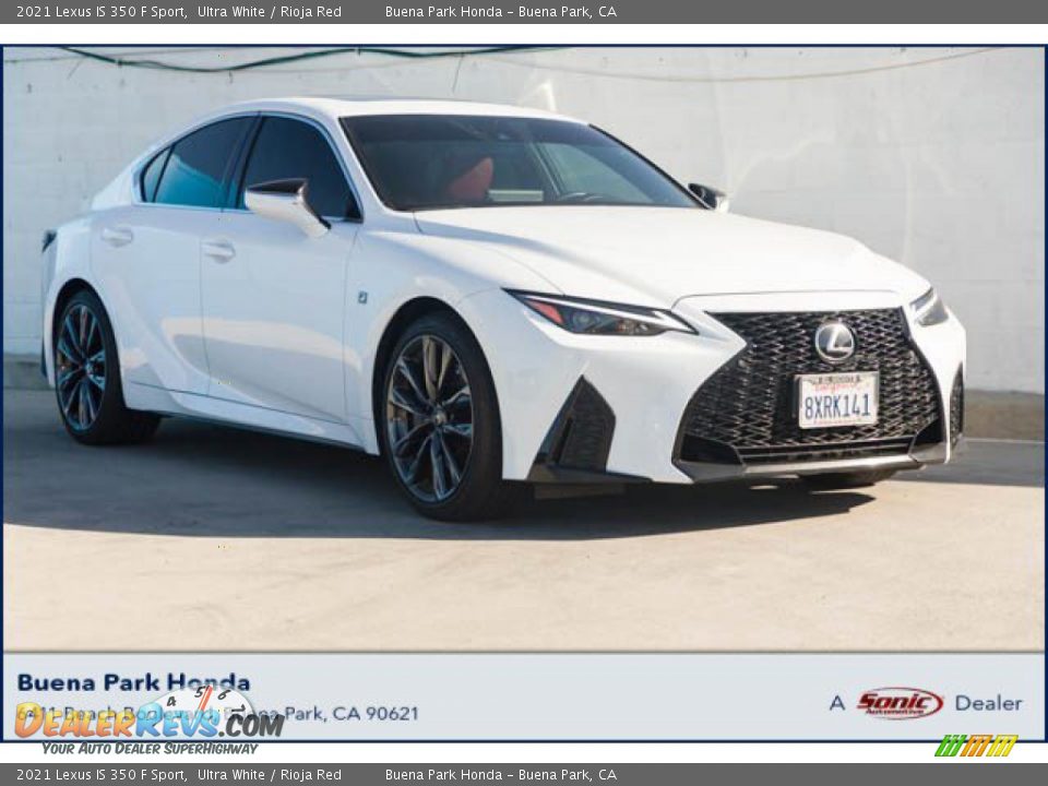 2021 Lexus IS 350 F Sport Ultra White / Rioja Red Photo #1