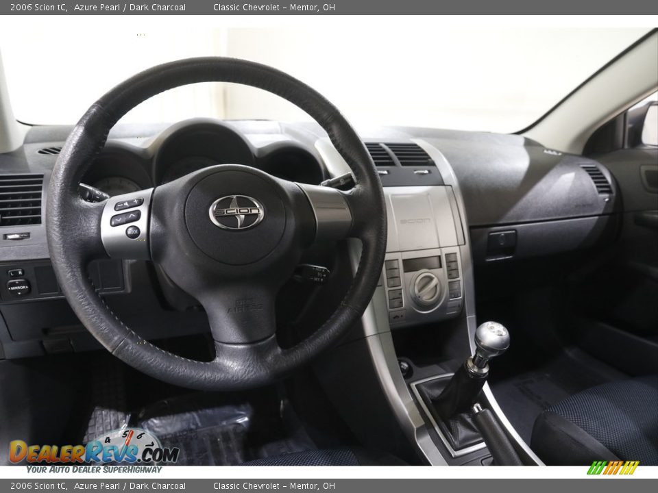 2006 Scion tC Azure Pearl / Dark Charcoal Photo #6