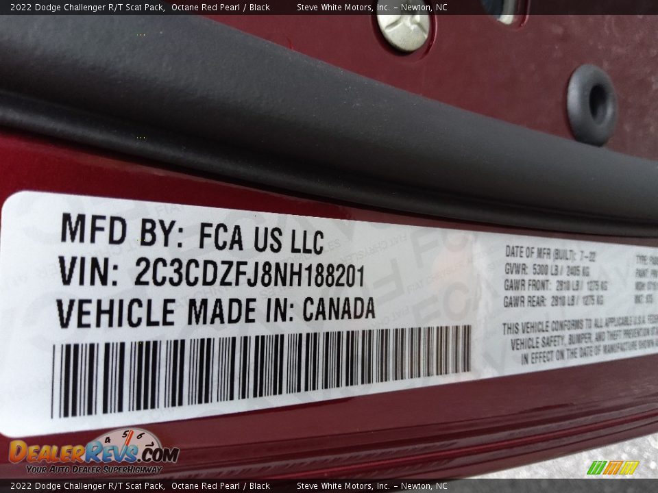 2022 Dodge Challenger R/T Scat Pack Octane Red Pearl / Black Photo #28